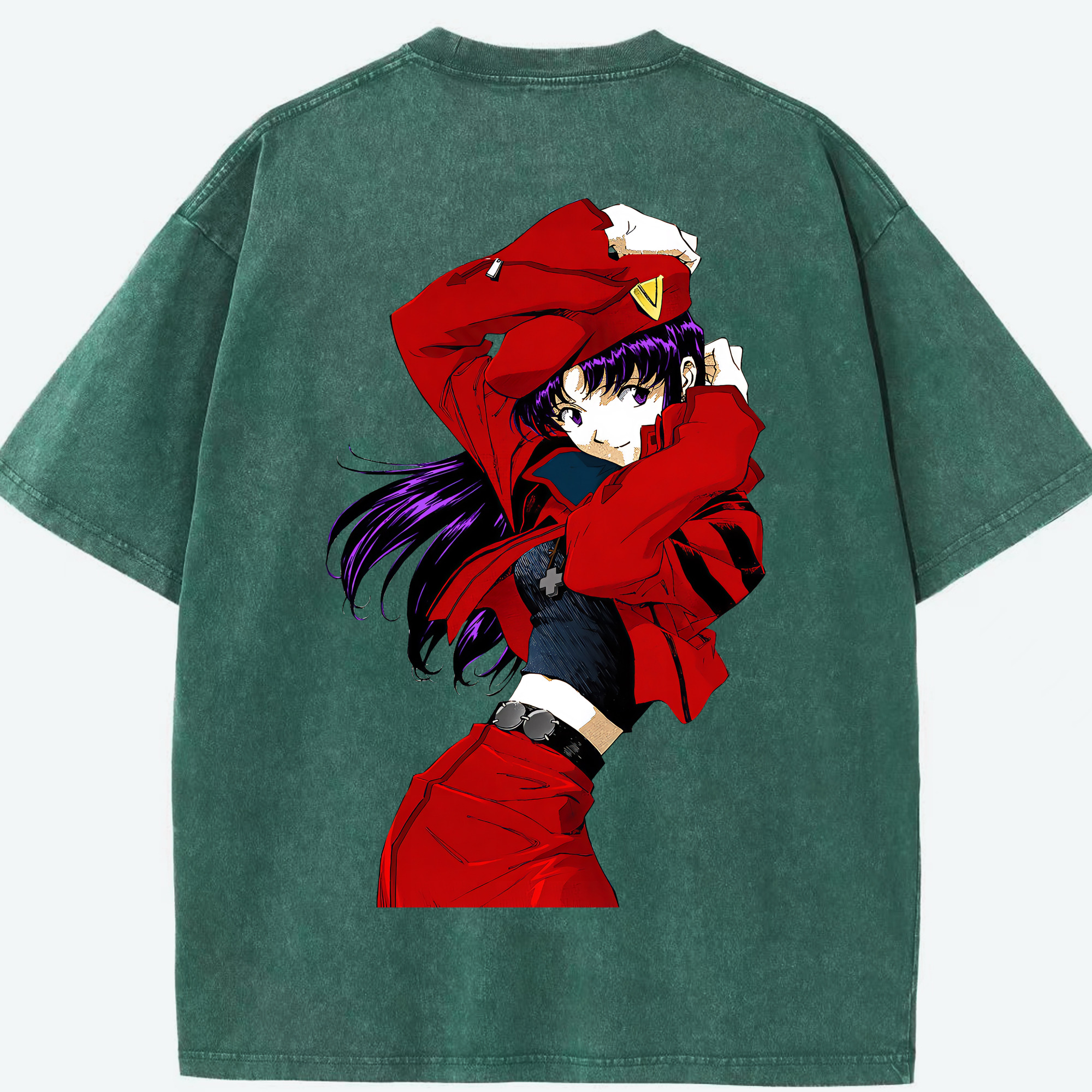 （画像用） EVA 新世紀エヴァンゲリオン 綿100% ヴィンテージ風 半袖Tシャツ（背面プリント）